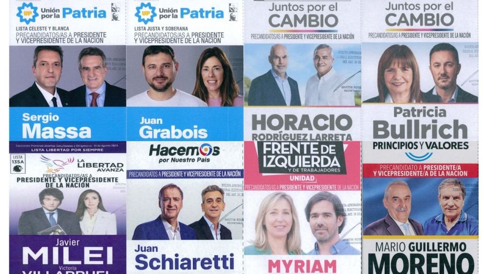 PASO 2023: Las Boletas De Todos Los Candidatos A Presidente - Ventana ...